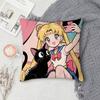 S-Sailor Moon Double-Sided Printed Square Pillow Cover Decorative Cushion Cover For Sofa Bedroom Bedside