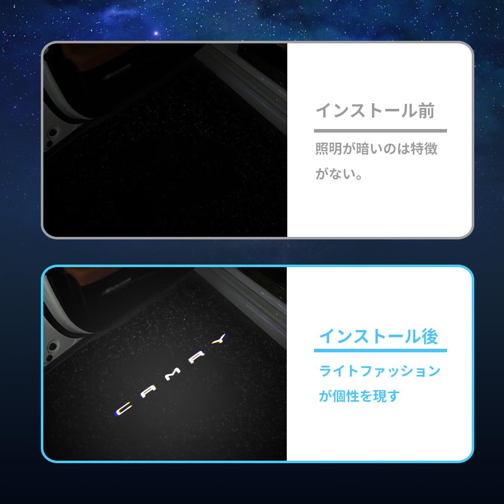 Toyota Door Welcome Laser Logo LED Logo Projection Set of Car Courtesy Compatible with Toyota 40 Series Camry Lights, Lights, HD, 2, Lights,