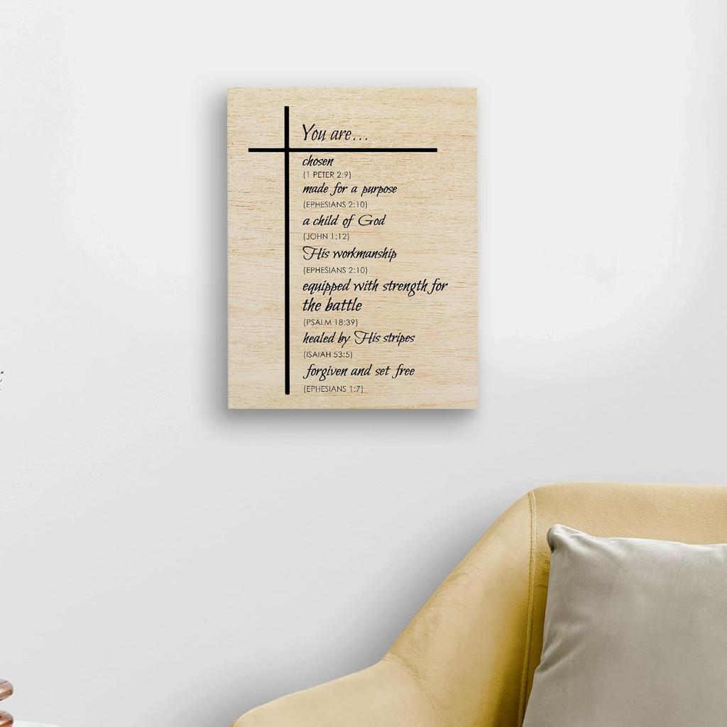 WODMIS Bible Verses Christian Wall Decor Framed Canvas Art - Scripture Religious Home Decorations for Living Room, Bedroom - pirational 11x14 Wall