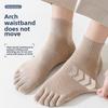Men's Autumn and Winter Style Pure Cotton Deodorant Breathable Sports Cylinder Five Finger Socks