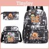 Cute Capybara Animal Print Backpack And Pencil Case With Breathable Oxford Material For School Use