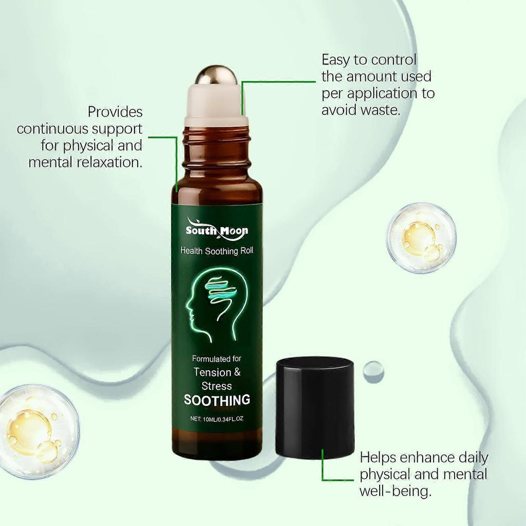Health Soothing Roll, Tension & Stress Relief Roll-On 10 mL, Plant Formula, Pure Therapeutic Grade Essential Oils