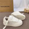 Hong Kong style women's shoes niche bread shoes ins tide 2025 spring new versatile fashion platform white shoes casual board shoes