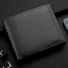 New Carbon Fiber Short Wallet Men's Card Bag Integrated Zipper Change Bag Holder