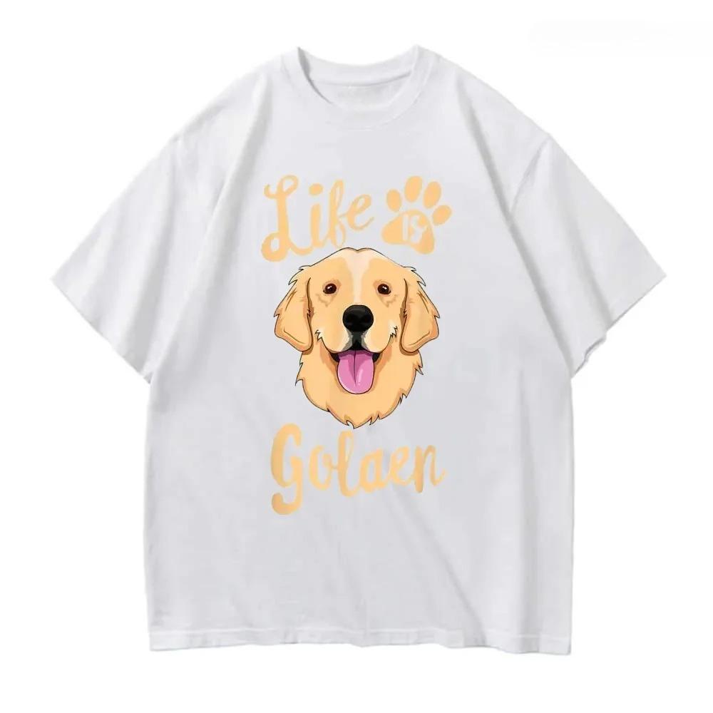 

Cute cartoon dog print Tshirt fashionable and versatile for daily use short sleeved round neck Womens Tshirt S