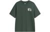 T Shirts Unisex Dark Green Crew Neck Moderate Straight Fit AHSTA55-2