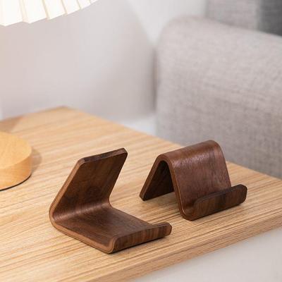 Suporte de Telefone de Madeira de Nogueira: Suporte Minimalista Portátil Universal & Presente