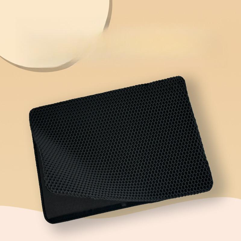 Pet litter pad with double-layer filtration and anti stripping feature washable and sand controlled detachable Velcro litter pad