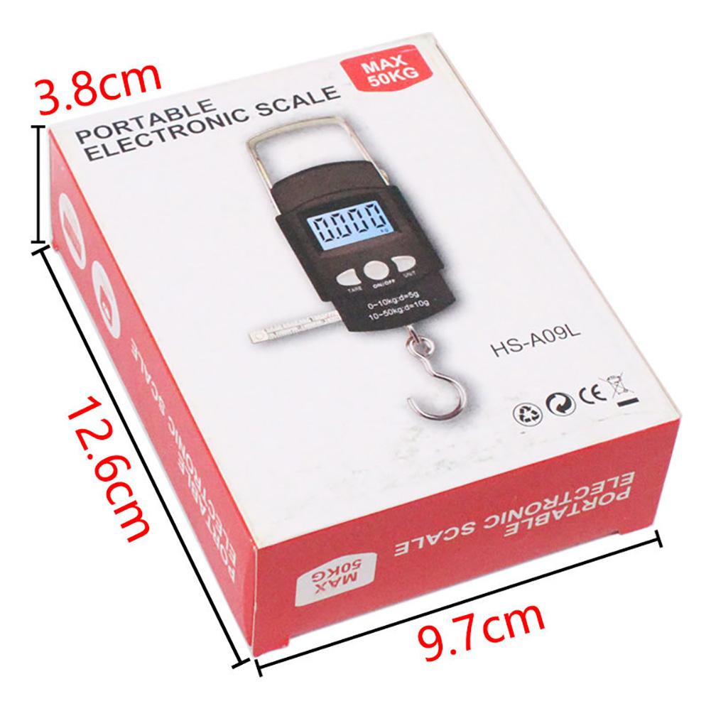 Portable Fishing Weight Scale, 110lb/50kg Lightweight Scales With 1m/ 3.2ft Tape Measure With Screen Hanging Fishing Luggage Scale For Home Outdoor