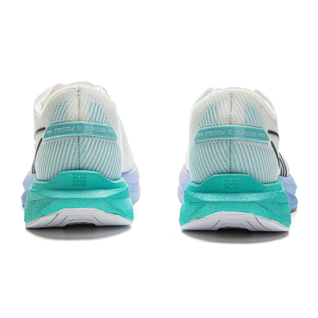 New LiNing ZhuiFeng Cushioning, Breathable, Supportive Low Top Physical Fitness Test & Exam Running Shoes Men's White Green ARPV007-16