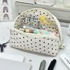 High Quality Polka Dot Pencil Case Shell Shape Large Capacity Pen Bag Large Opening Stationery Storage Bag Students