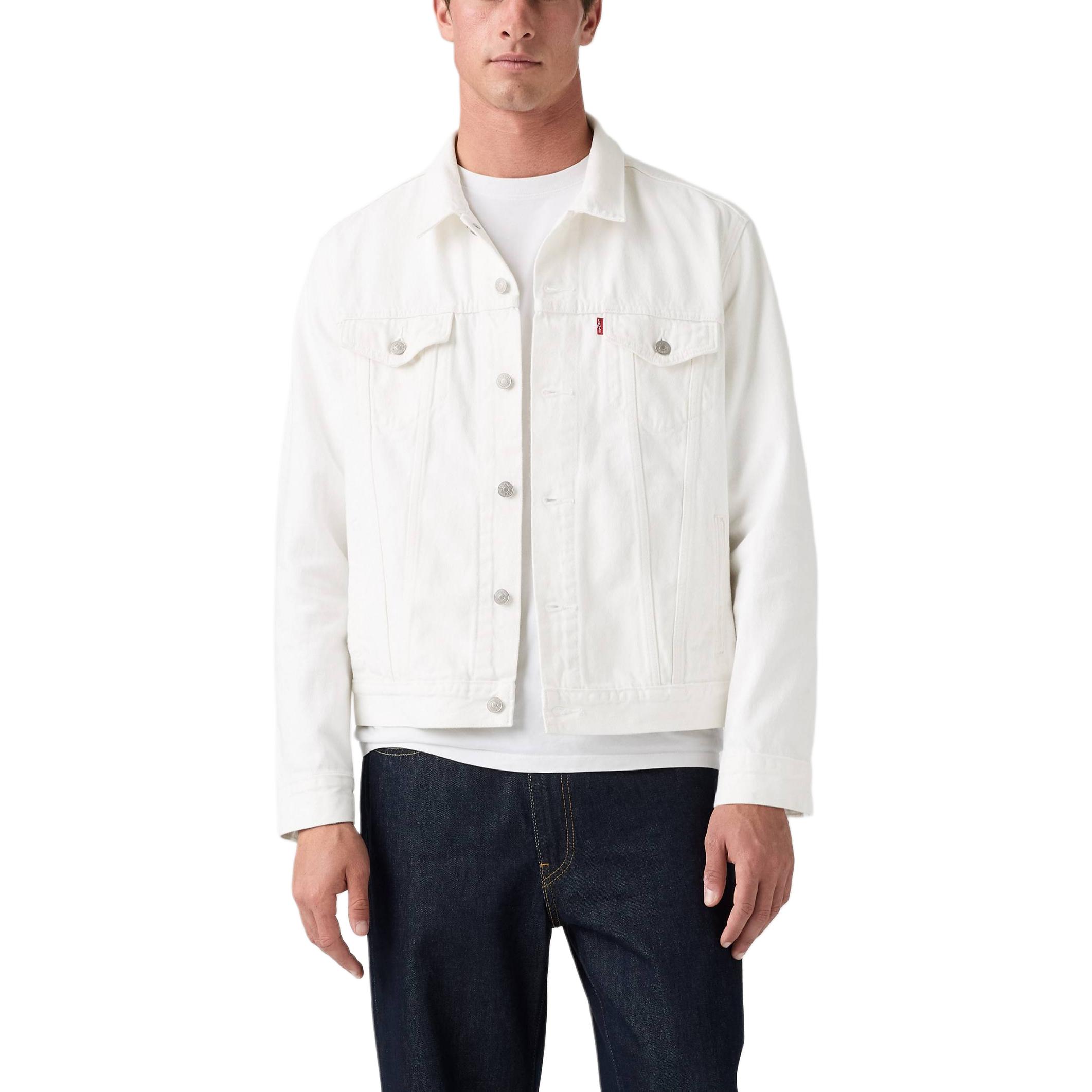 

Levis Solid Color Point Collar Long Sleeve Denim Jacket Men jackets 723340292 L