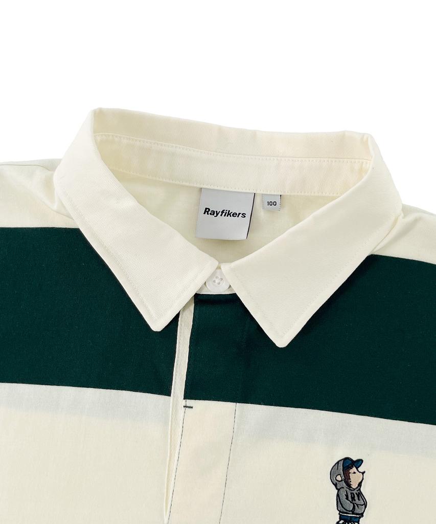 RAYFIKERS Striped Small Embroidered Polo Shirt Mq2Tu275_Dark Green