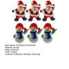 Yousheng Christmas Ornaments 2D Acrylic Snowman Santa Claus Hanging Ornament with Stitching Texture for Winter Holiday Tree Decor