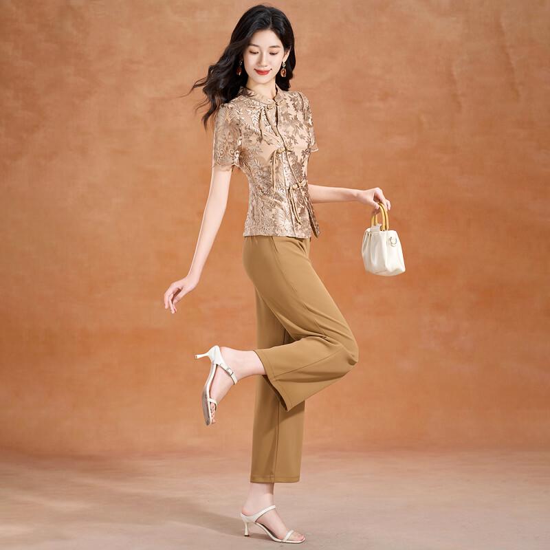 Kebeier 2025 New Chinese Style Two-Piece Summer Outfit 2XL