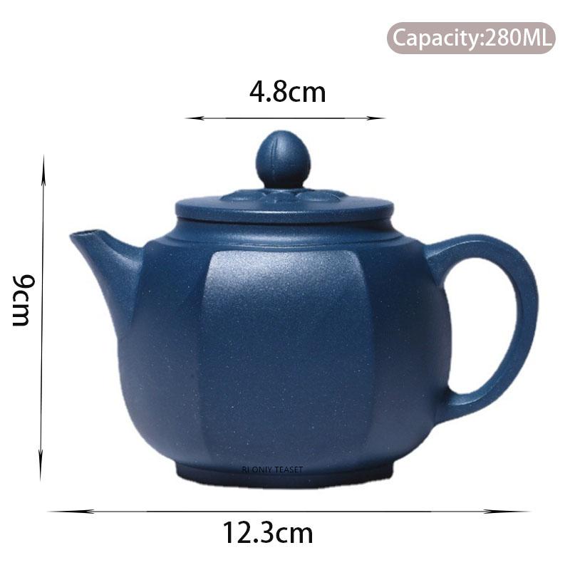 

280ml Yixing Purple Clay Teapot Famous Handmade Hexagonal Shape Tea Pot Teaware Beauty Tea Infuser Zisha Kettle Chinese Tea Set