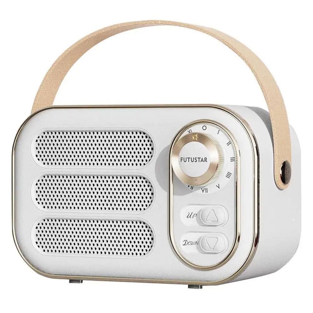 

DW13 Беспроводной Bluetooth-совместимый динамик Винтажный Мини Портативный динамик для вечеринки, пляжа, кемпинга White