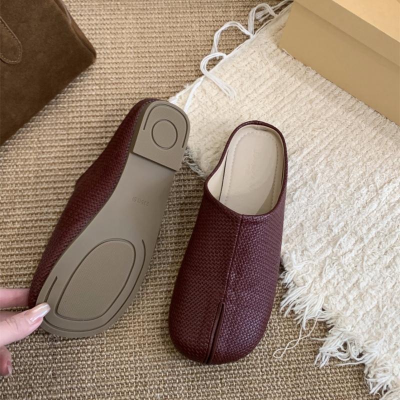 Bailamos Women Split Toe Slippers Tabi Ninja Soft Loafers Slip On Flats Round Toe Shallow Lazy Slip On Boat Slingback Mules Shoe