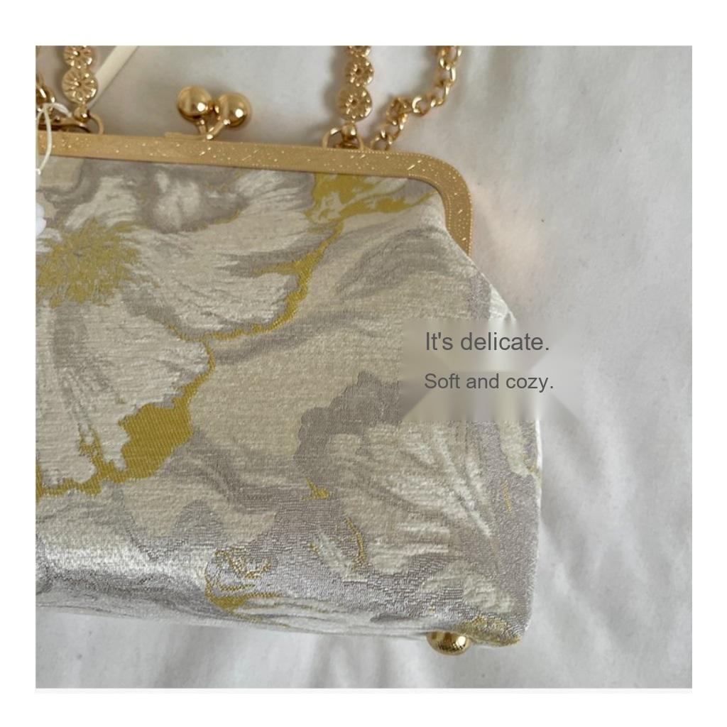 Handbag Women Fabric Embroidered Tassel Chain Strap Daily Party