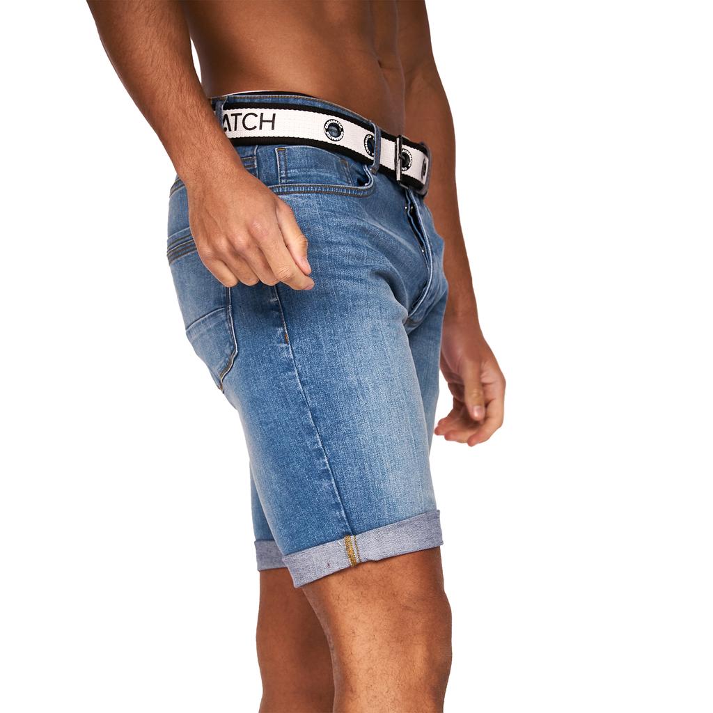 Crosshatch Mens Reestier Denim Shorts