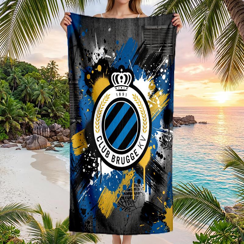 Club Brugge FC Print Quick Dry Beach Towel Microfiber Absorbent Portable Travel Swimming Towel