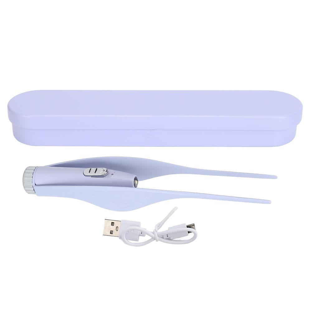 Ear Pick Tweezers USB Rechargeable Ear Wax Cleaner Removal Tool with Light for Kids Adult