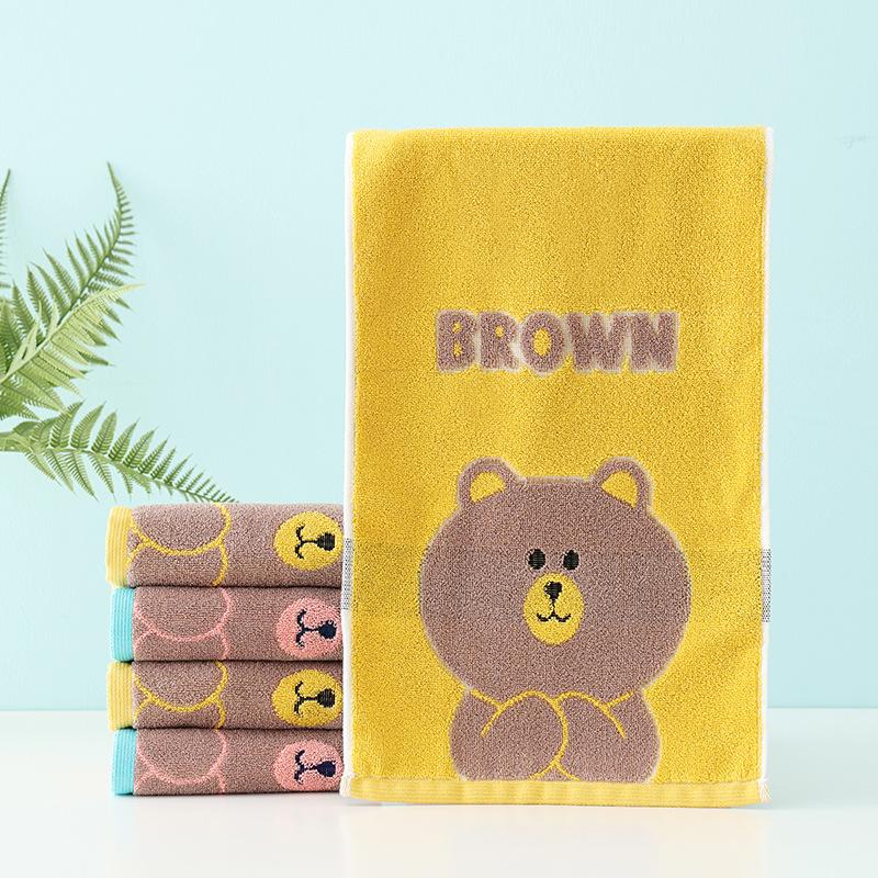 1 STK Håndkle Barnebomull A-klasse bomullsbomullshåndkle fortykket Absorberende Husholdningshåndkle Vask Ansiktshåndkle Absorberende håndklær til flerbruksbruk