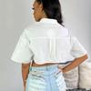 European & American Women's Fashion Casual Irregular Short-Sleeve Shirt - Summer New Arrival