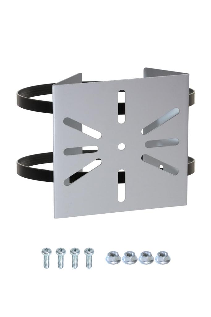 Heptus Installation Mounting Bracket for Security Cameras and Solar Cable Ties [Easy Anywhere] Lights, Cylinder, 3-Point Mounting,