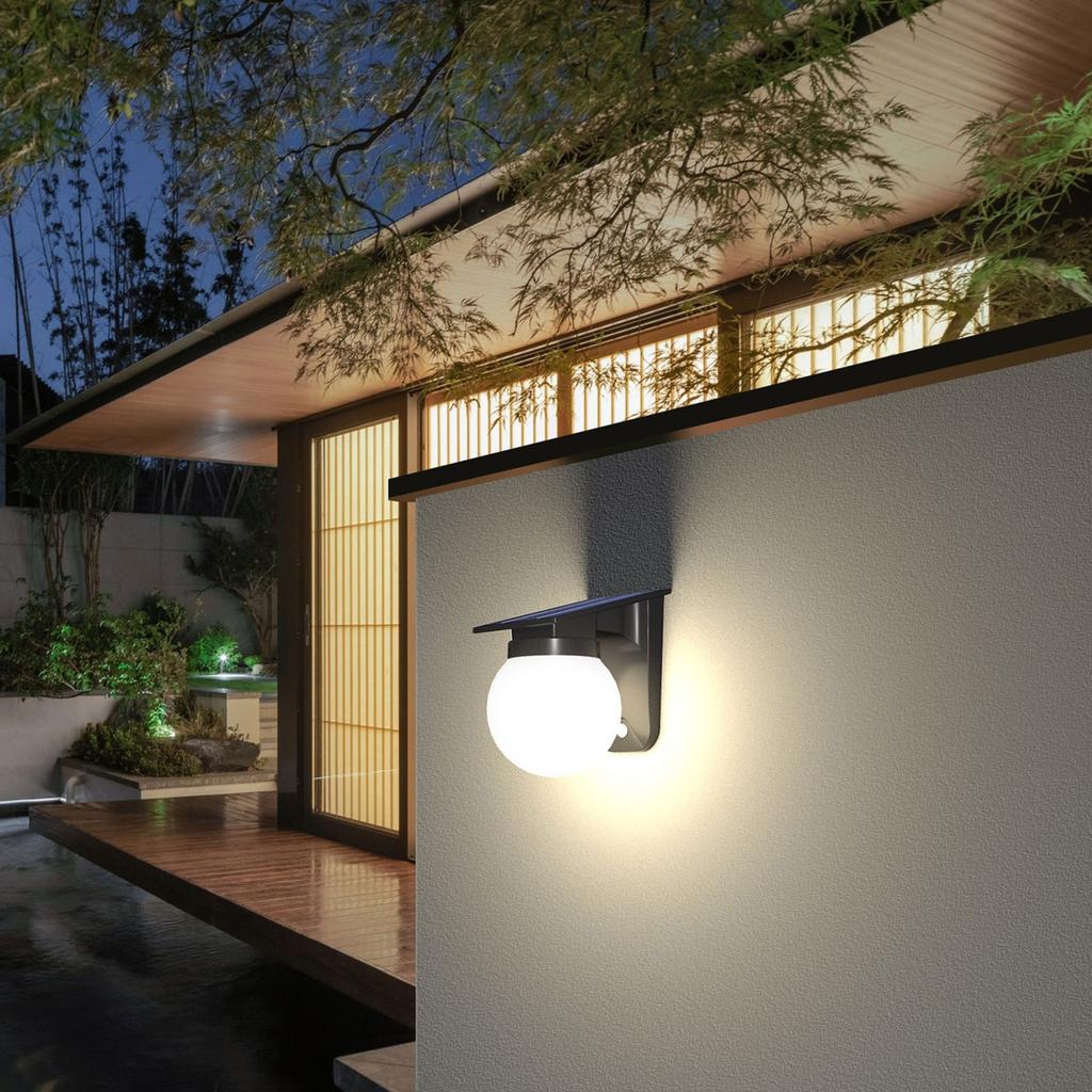 New Cross-border Solar Wall Light Outdoor Waterproof Garden  Villa Garden Decorative Ball Ball Decorative Light