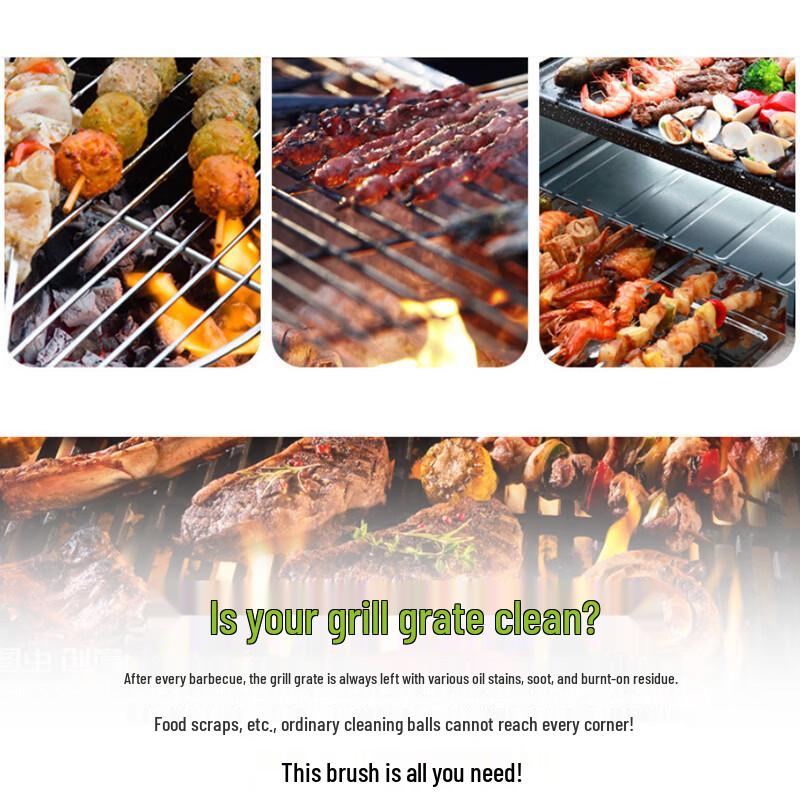 Long Handle BBQ Grill Cleaning Brush