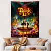 The Book of Life Tapestry Wall Hanging, Dia de los Muertos Animation Art, Colorful Wall Decor for Bedroom Dorm