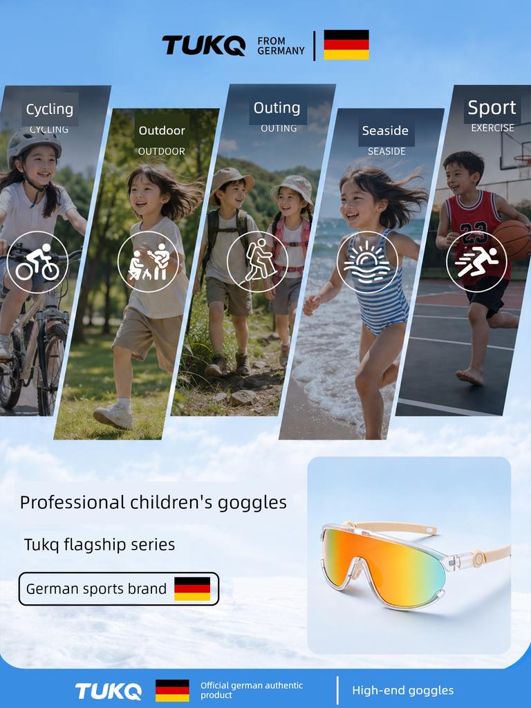 German Children's Goggles, Mountaineering Anti-Uv Sunglasses, Windproof Running Sunglasses, Outdoor Cycling Glasses, Sports Glasses