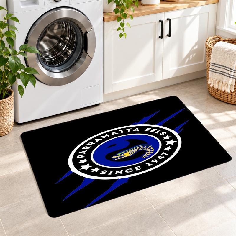 Flannel Kitchen Mat Parramatta Eels Soft Area Rug Non Slip Floor Carpet Home Decoration