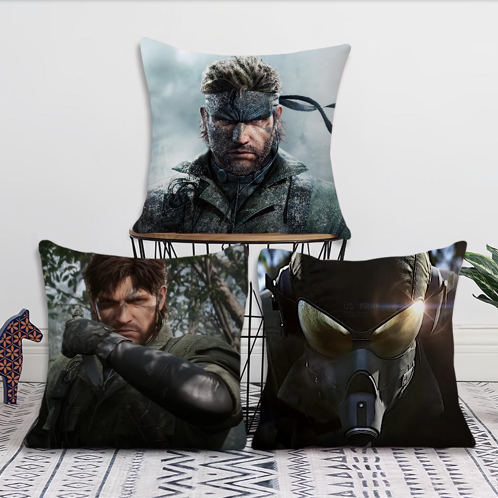 Game Metal Gear Solid Delta Eater Mgs Pillow Case Living Room Accent Couch Back Support Square Lounge Restful Nap Companio