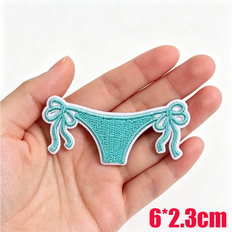 2026 Cartoon Summer Tropical Style Embroidered Patches Coconut Shell Hat Slippers Patch Iron On Patches For Clothing Decoration