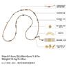 New Chinese Czech Beaded Sunflower Pendant Necklace Retro Ethnic Style Colored Natural Stone Long Sweater Chain