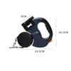 Auto Retractable Double-Ended Dog Leash 3m 1 Tow 2 Retractable Double Dog Leash with Flashlight and Bag Dispenser Pet Supplies