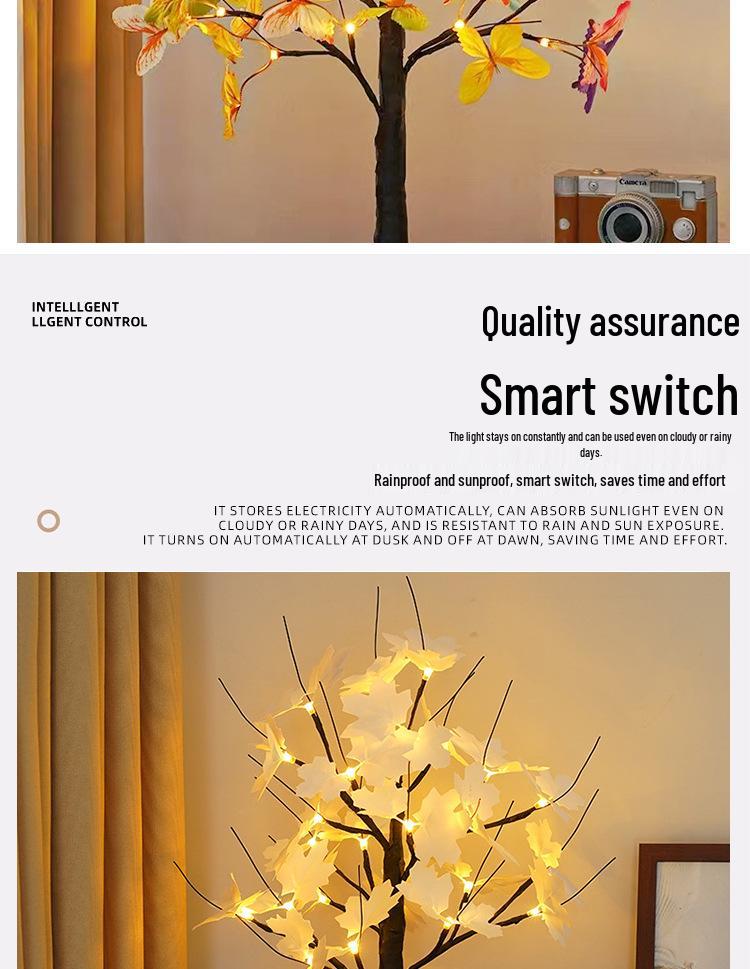 Farbige LED-Birkenbaumlichter: Dekorative Innenlampe