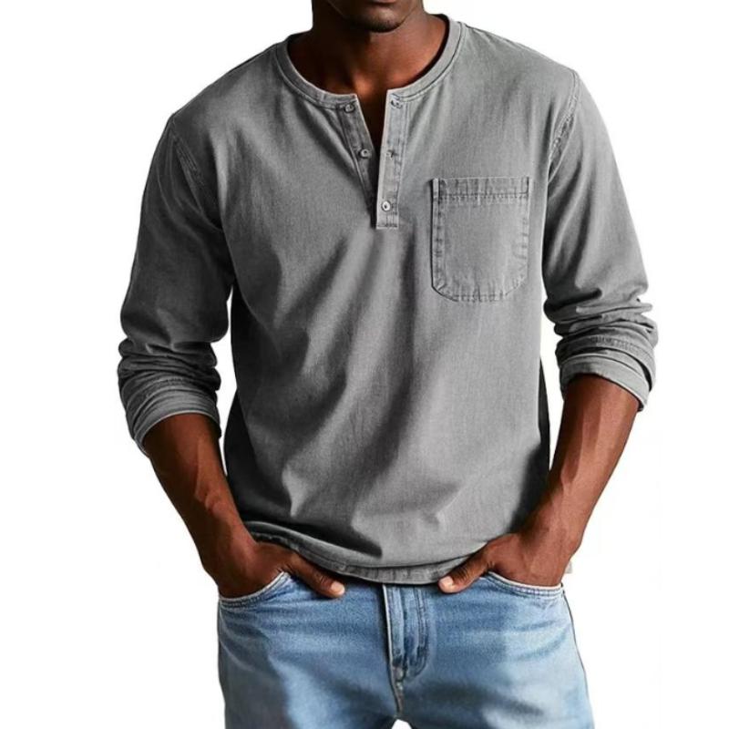 

Men s Spring and Autumn Round Neck Long-sleeved T-shirt Slim-fit Breathable Pullover Casual Long-sleeved Bottoming Shirt-top XXXXXL сірий