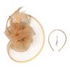 Perlennetz Feder Stirnband Elegante Braut Kopfschmuck Vintage Fascinator Hut Bühnenauftritt