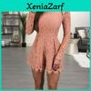 Fashion Elegant Womens Casual Romper Dress Lace Long Sleeve Sexy Short Jumpsuit