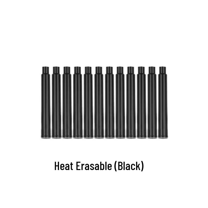 Heat-Erasable Black Ink Cartridges for Student Fountain Pens