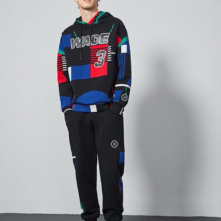 Li Ning Wade Series Pullover Casual Sports Hoodie Men hoodies Standard-Black AWDQ211-1