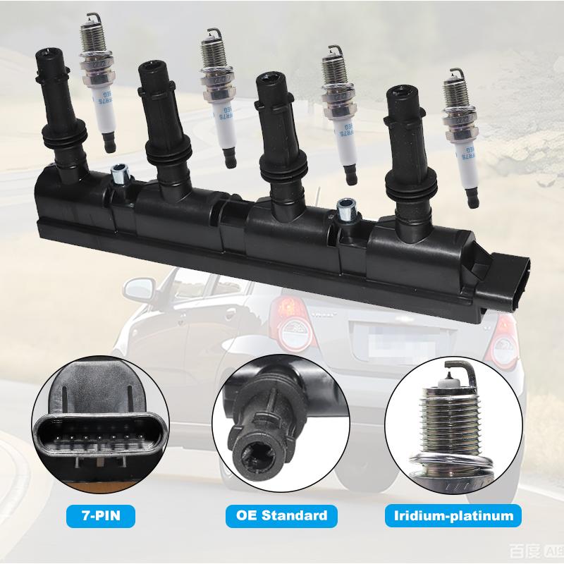 Ignition Coil Spark Plugs Kit For CHEVROLET CRUZE 1.4 2011-2015 ORLANDO TRAX OPEL ASTRA J CORSA D VAUXHALL ZAFIRA 55577898 UF669