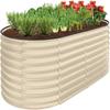 4x2x2ft Outdoor Metal Raised Garden Bed Oval Deep Root Planter Box for Vegetables Flowers Herbs and Succulents w 101 Gallon Cci