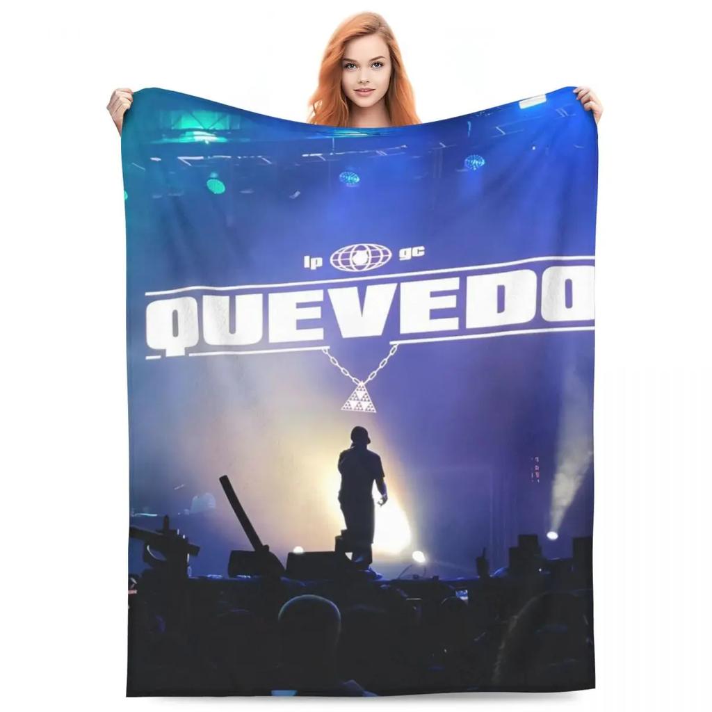 Singer Quevedo Blankets Reggaeton Latin Pop Latin Trap Plush Novelty Breathable Throw Blankets for Coverlet Spring/Autumn