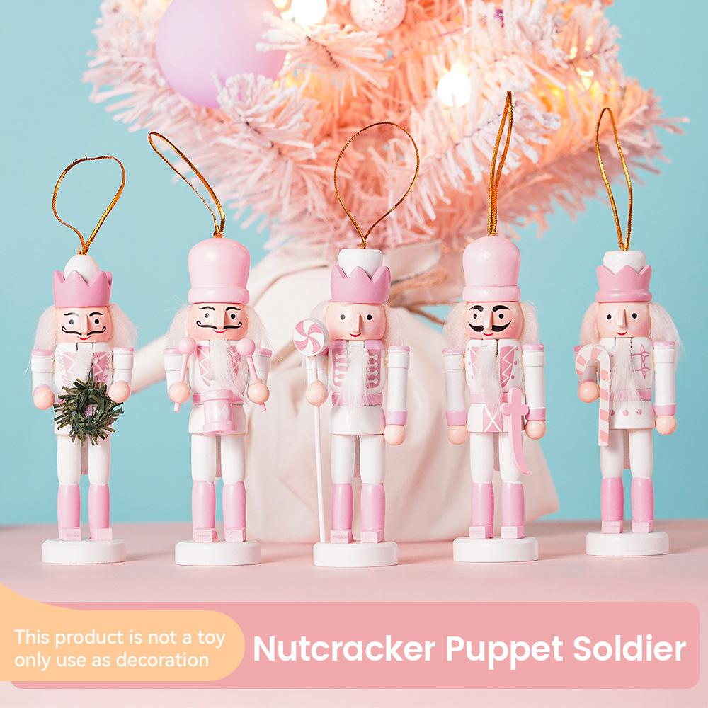 12CM Nutcracker Puppet Soldier Christmas Decoration New Year Gift Friends Home Table Office Decoration Child Doll Toys Pendant