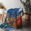 Tuniu Kerst Rood Rendier Rijdend Slee Deken voor Bank Bed Huisdecoratie Cadeau