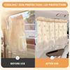 Car Shade Curtain Hanging Suction Cup Lace Small Daisy Multi-functional Sunscreen Heat Insulation Car Double Shade Curtain